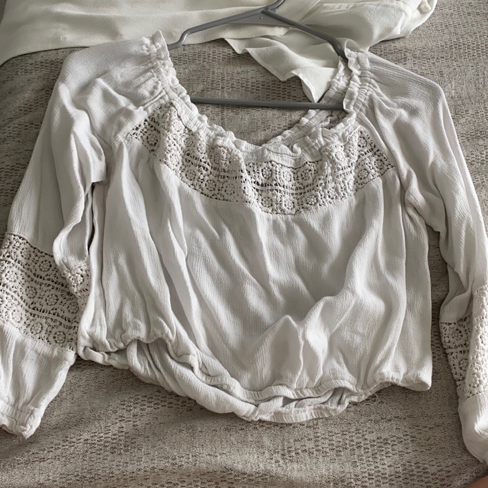 white crop top